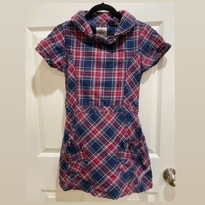 Cute School Girl Mini Plaid Dress